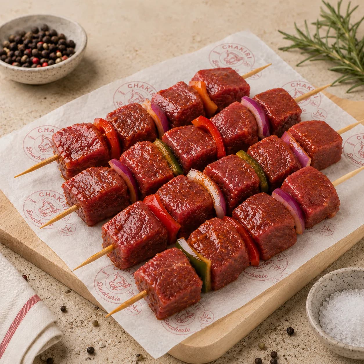 Brochette de bœuf miel abricot