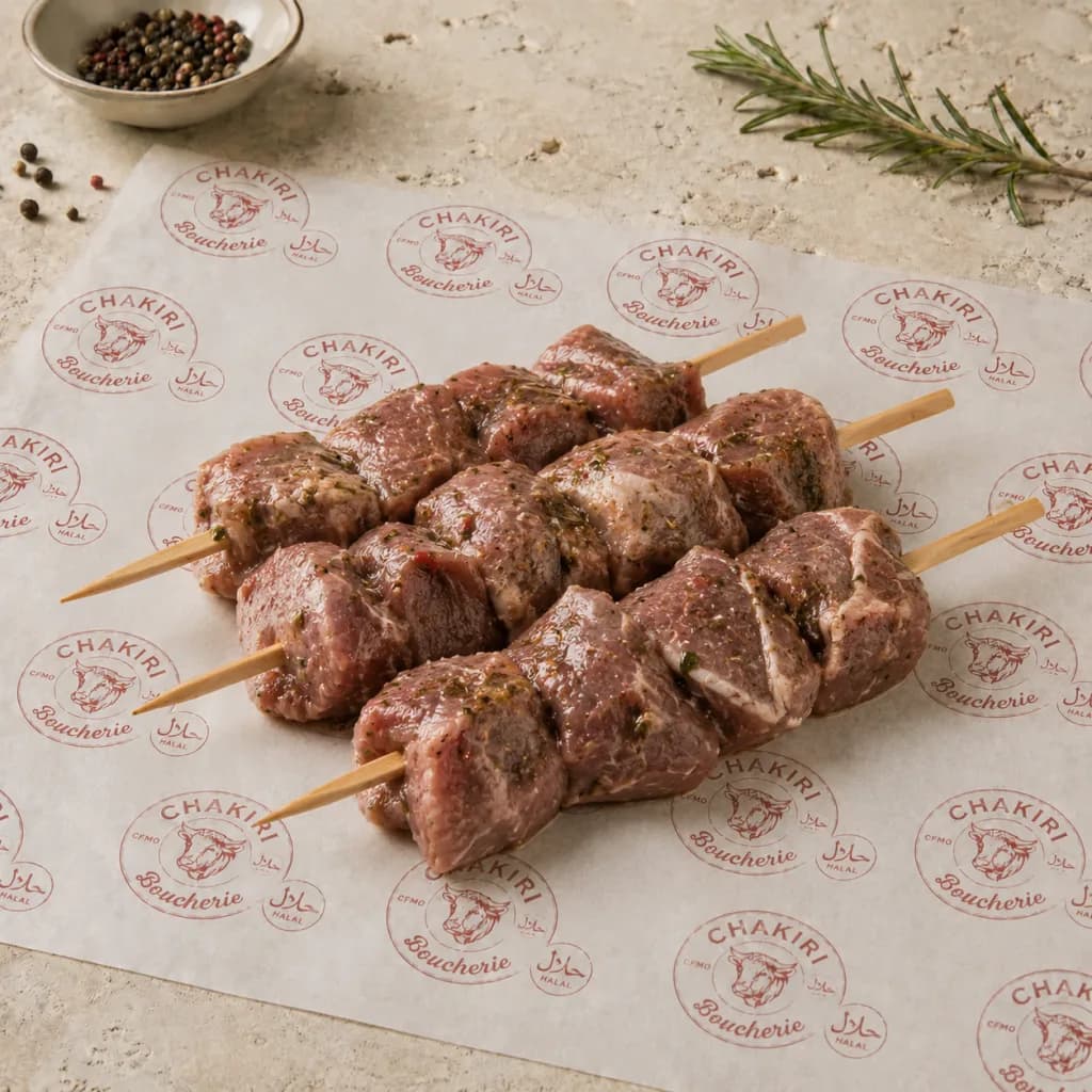 Brochette d'agneau maison
